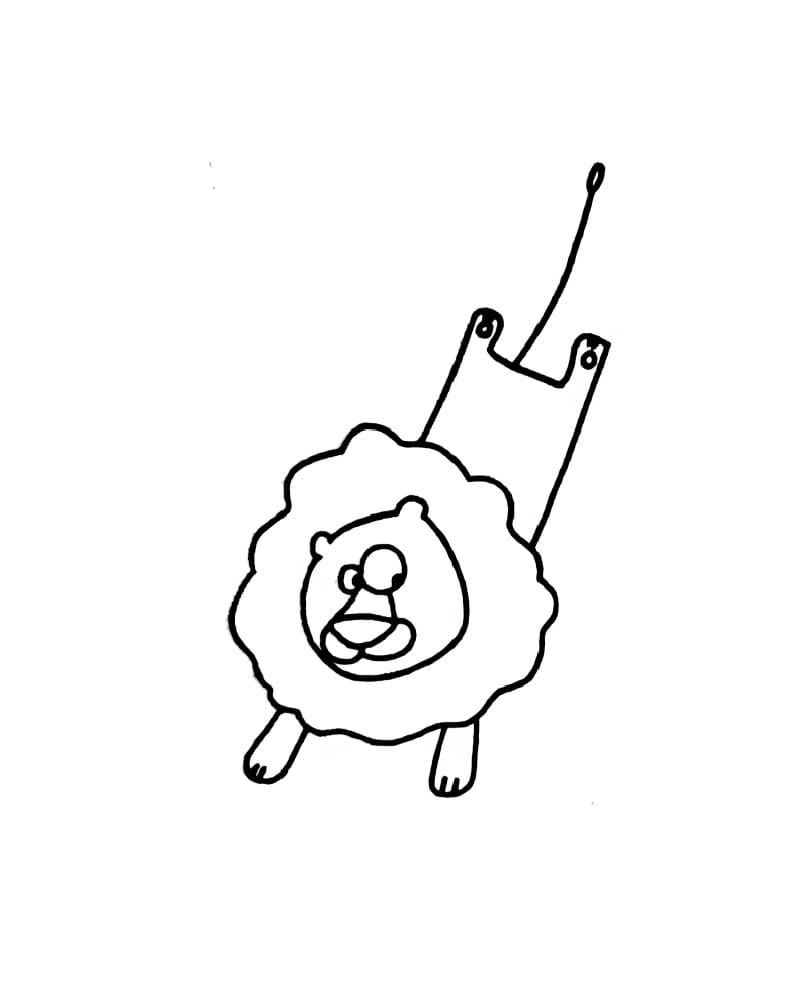 a lion feeding on its prey coloring pictures