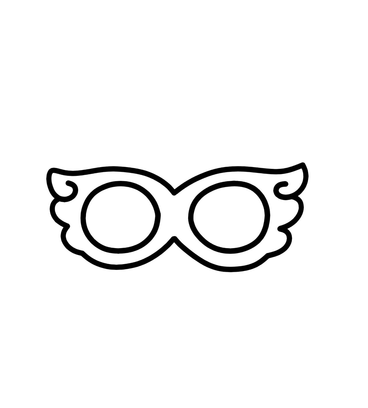 angel wing shape glasses coloring pictures