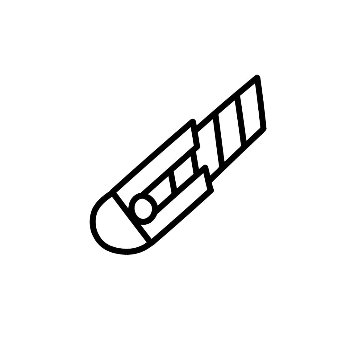 art knife coloring pictures