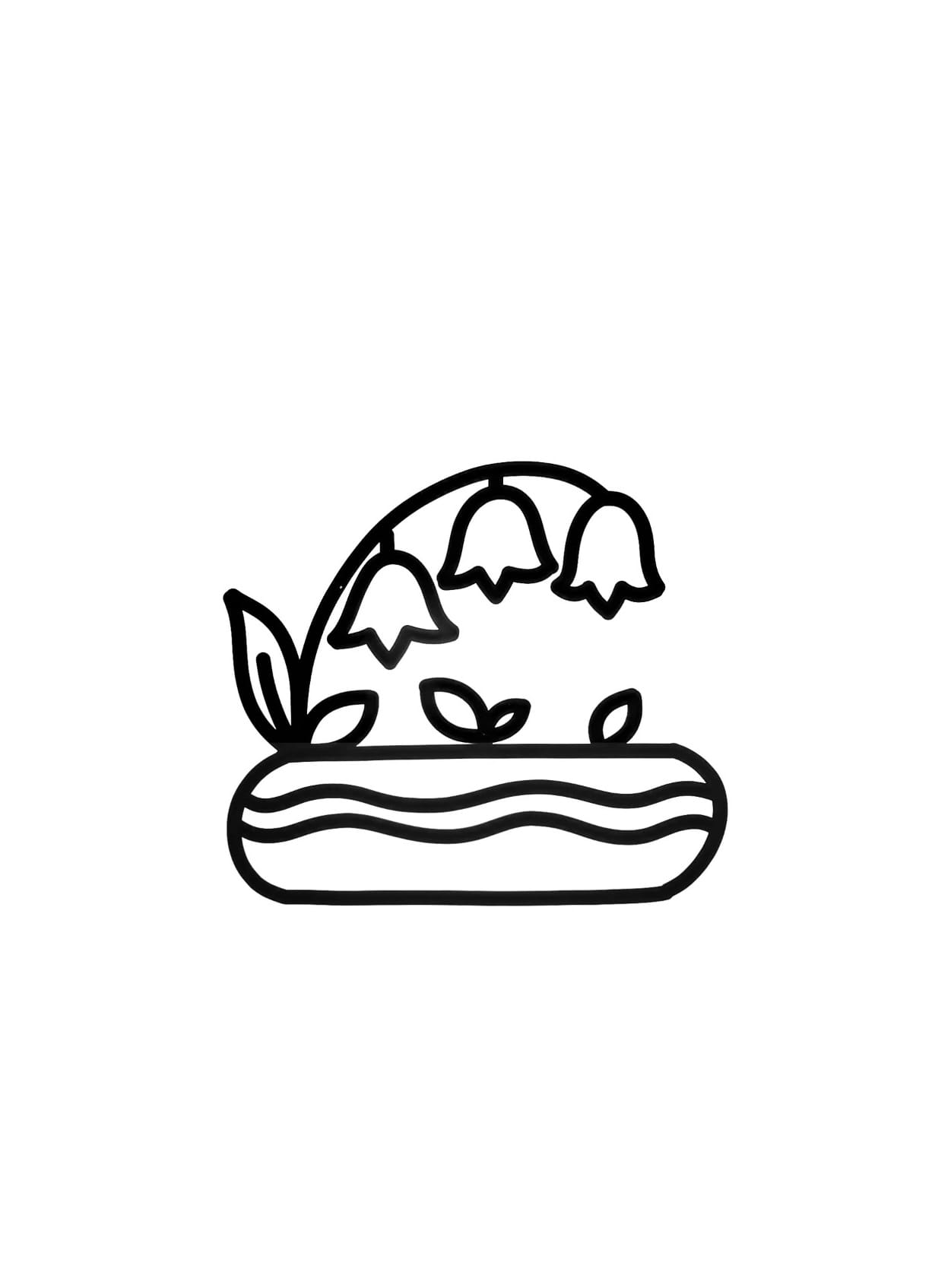 bellflower potted plant coloring pictures