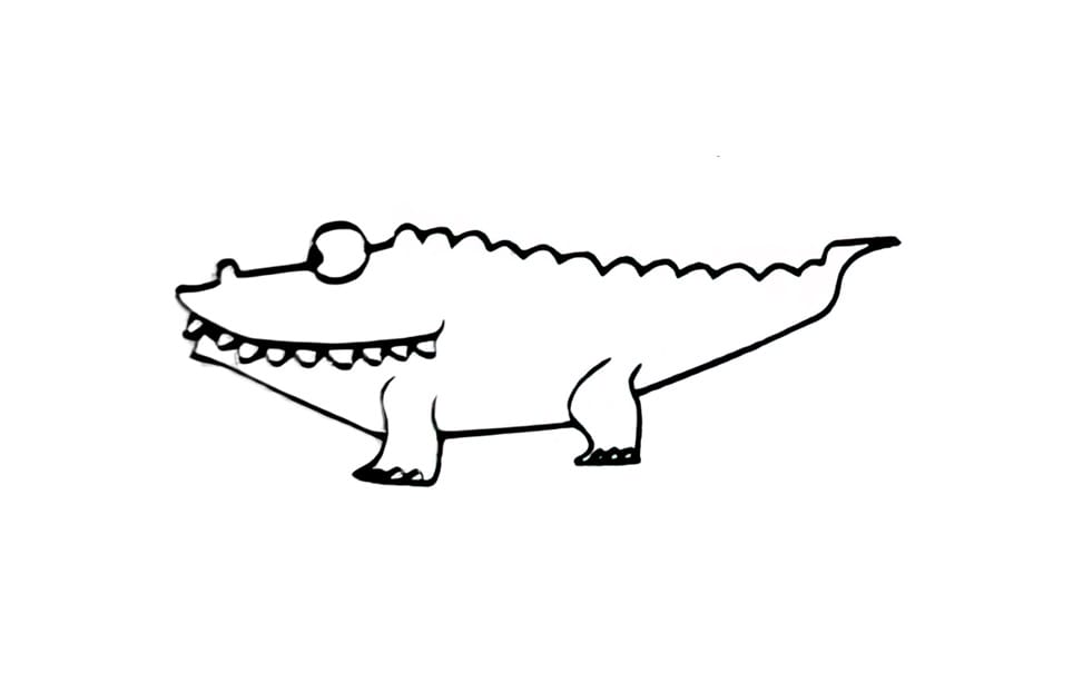 big eyes crocodile coloring pictures