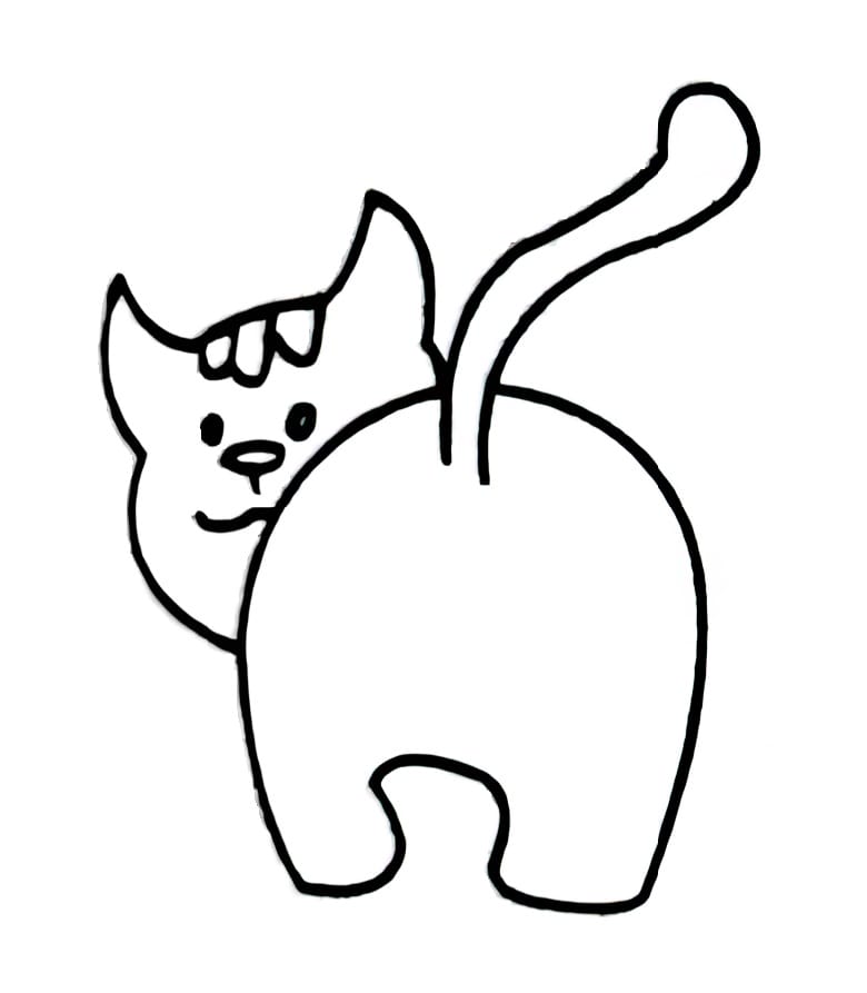 cat that turns its head coloring pictures