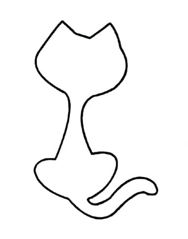 cats back coloring pictures