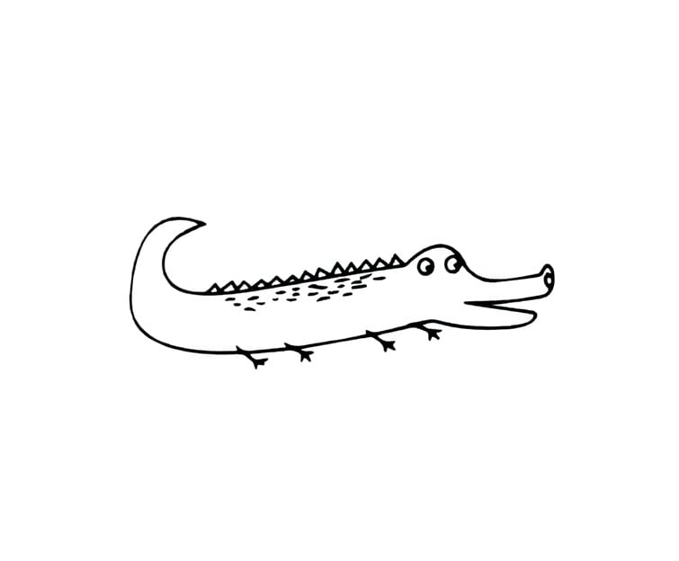 crocodile on the crawl coloring pictures