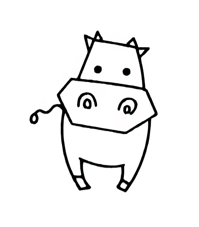 cute cow coloring pictures
