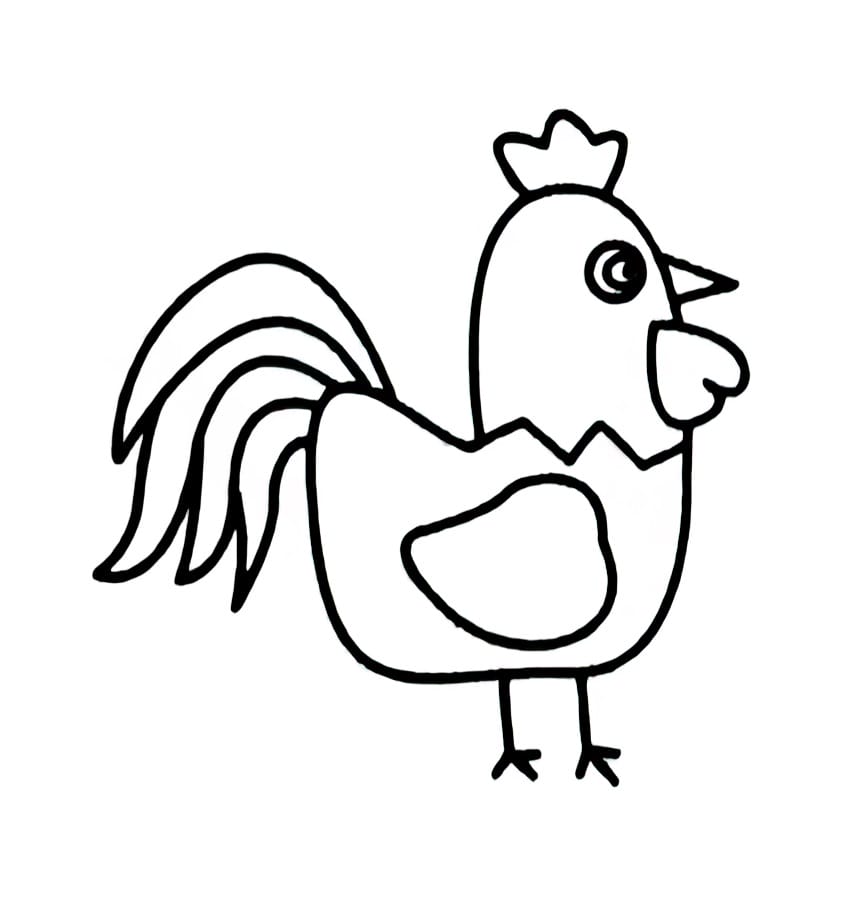 cute rooster coloring pictures