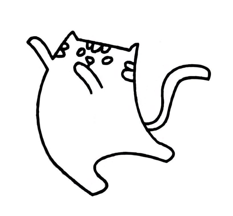 dancing cat coloring pictures