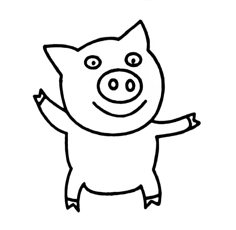 dancing pig coloring pictures