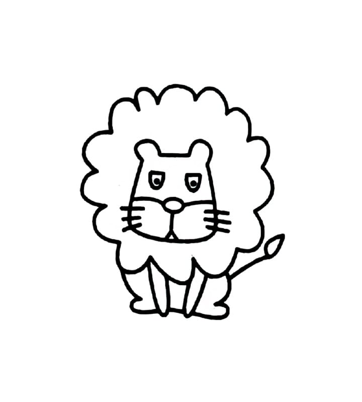 dazed lion coloring pictures