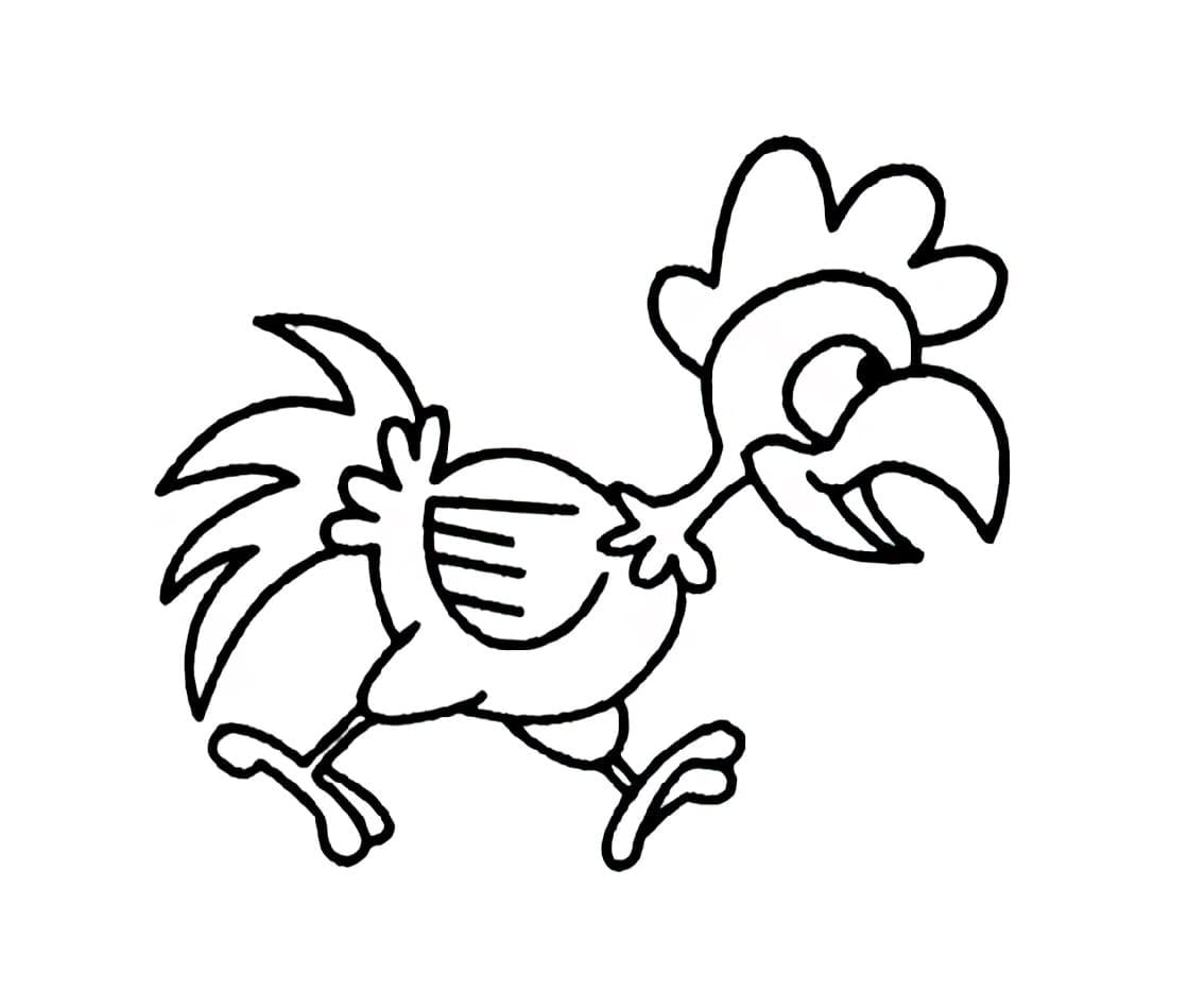 dejected rooster coloring pictures