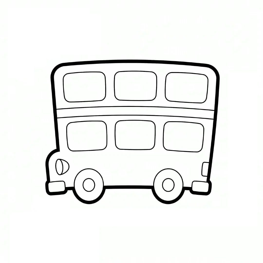 double decker bus coloring pictures