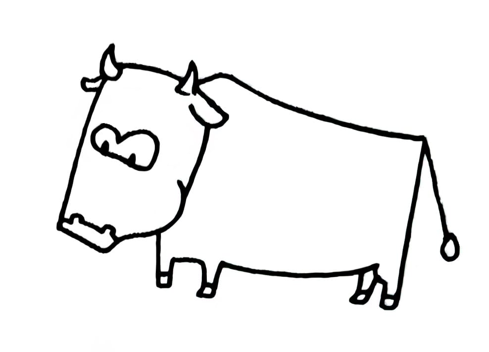 dull cow coloring pictures