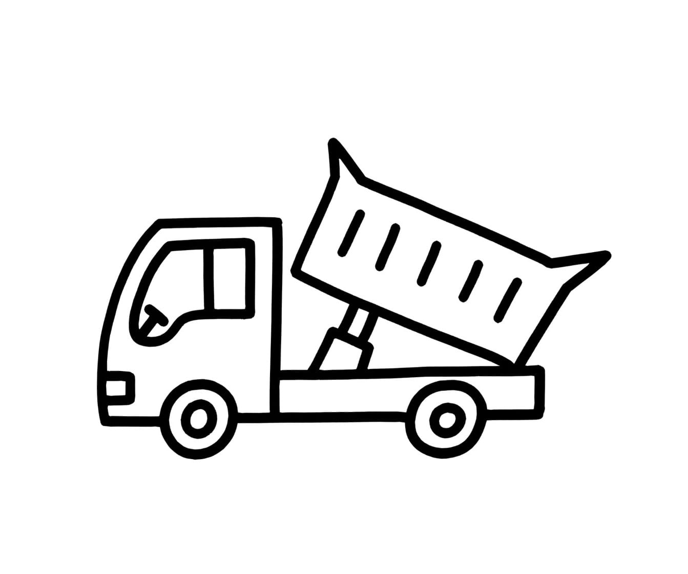 dumper truck coloring pictures