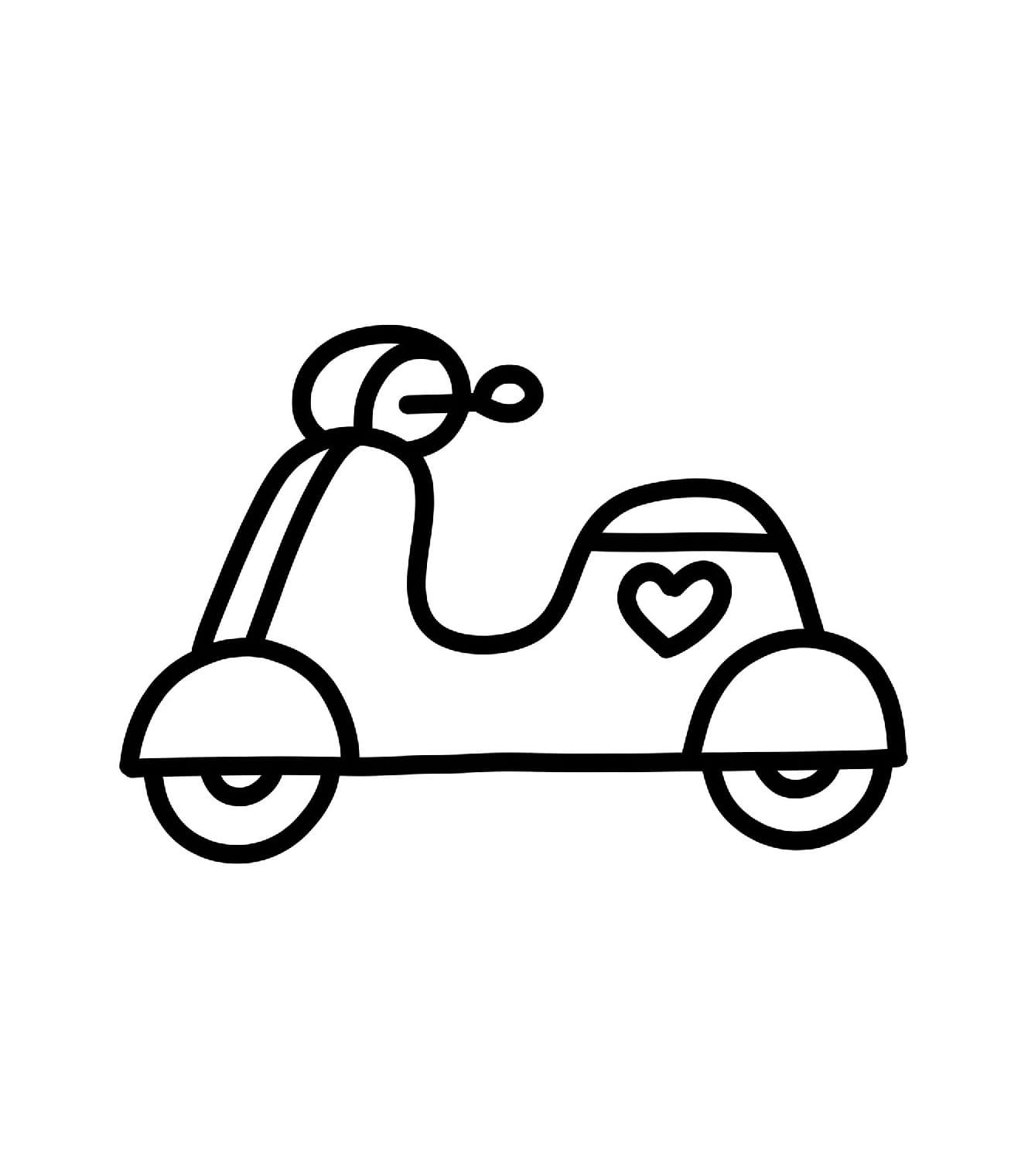 electric car with love pattern coloring pictures