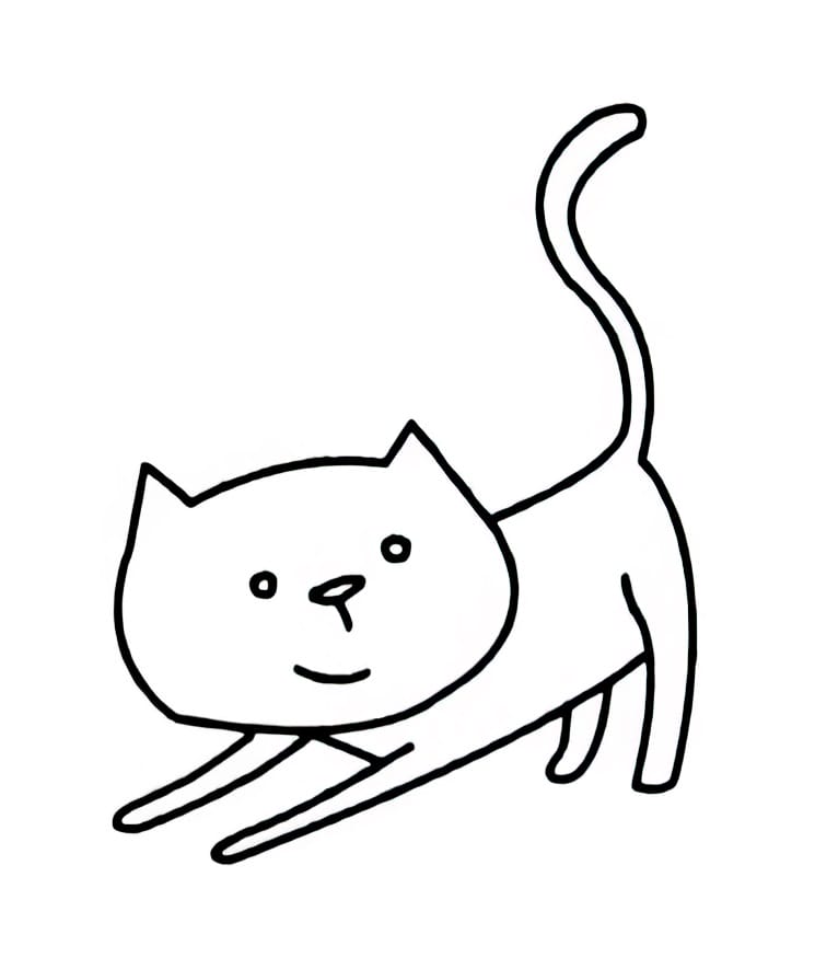 fitness cat coloring pictures