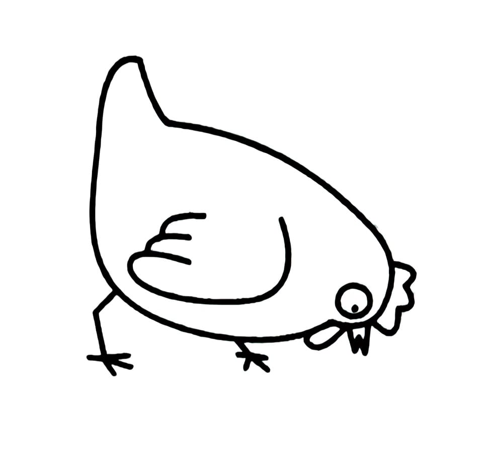 foraging hens coloring pictures