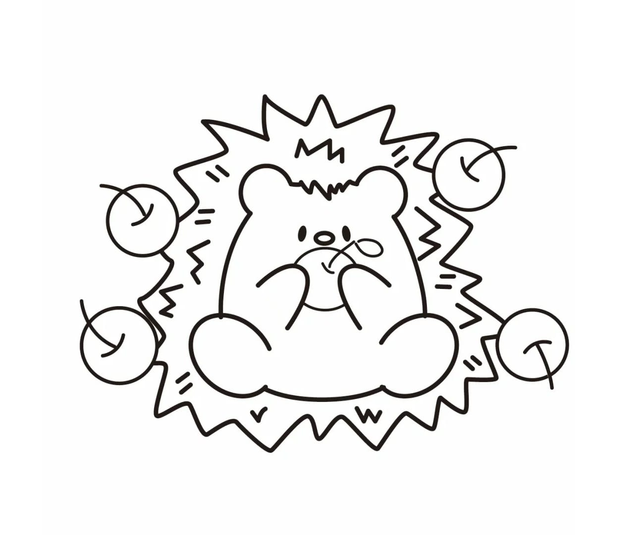 fruit eating hedgehogs coloring pictures