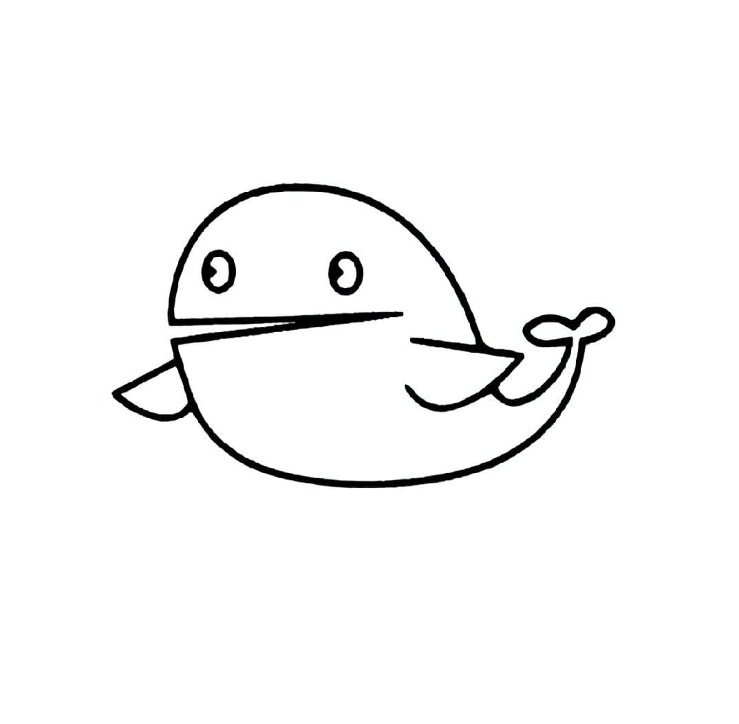 funny whales coloring pictures