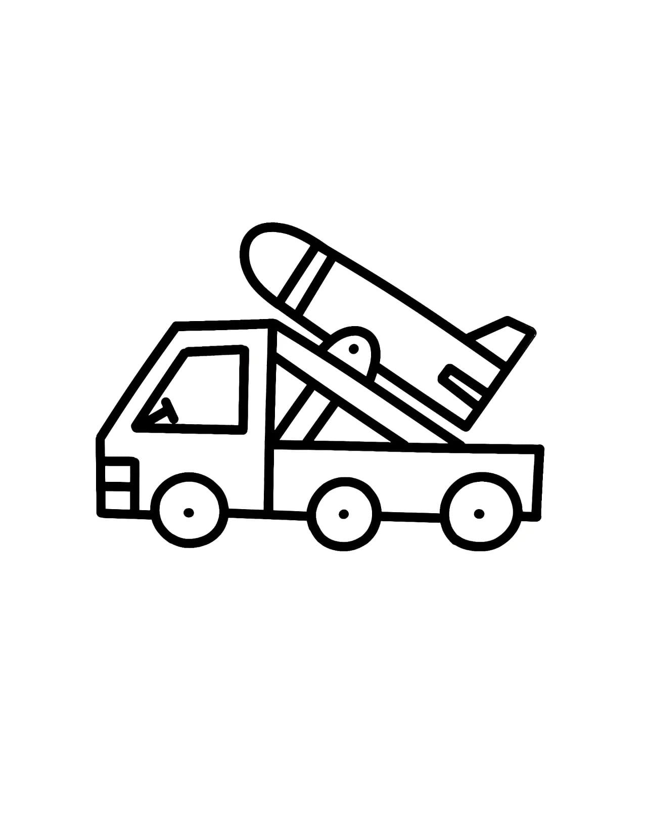 guided missile truck coloring pictures