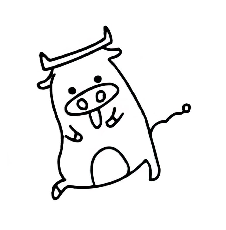 happy cow coloring pictures