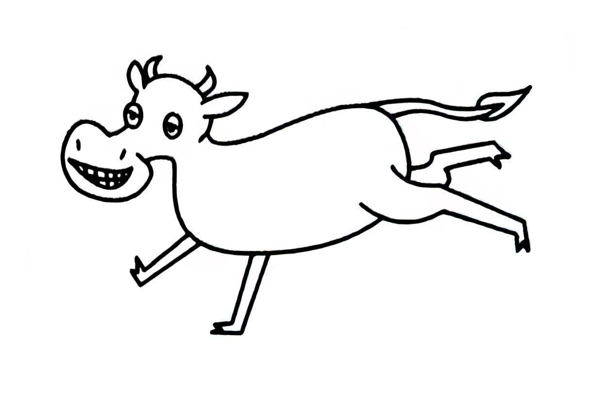 happy crazy cow coloring pictures
