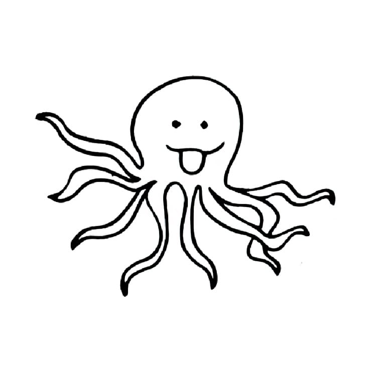 happy octopus coloring pictures