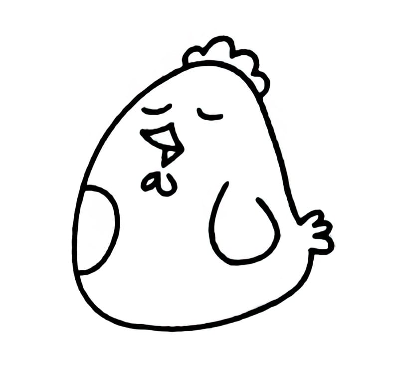 hens sleeping on their backs coloring pictures