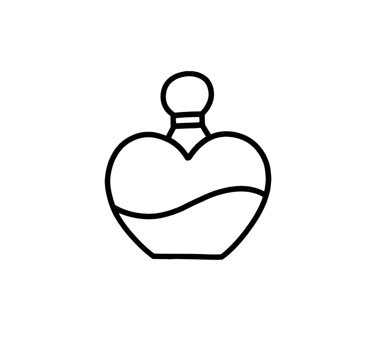 love shaped perfume bottle