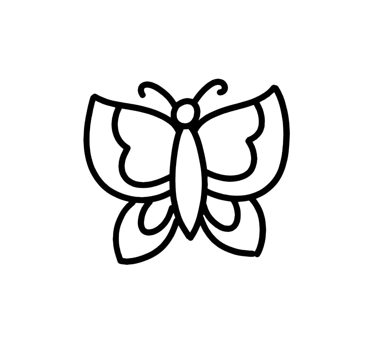 medium butterfly coloring pictures