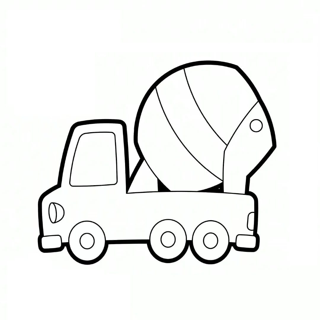 mixer truck coloring pictures