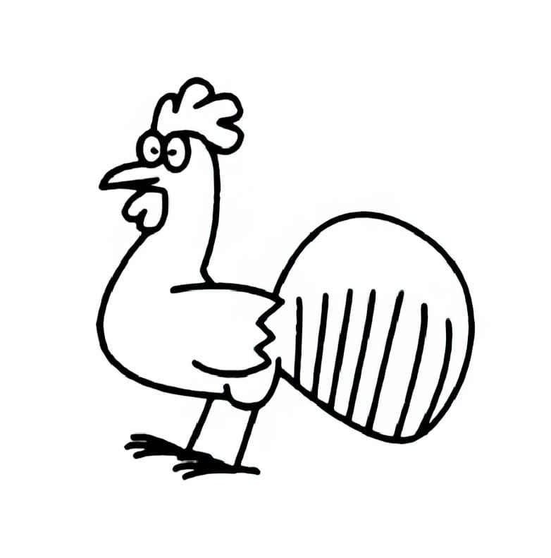 nice rooster coloring pictures