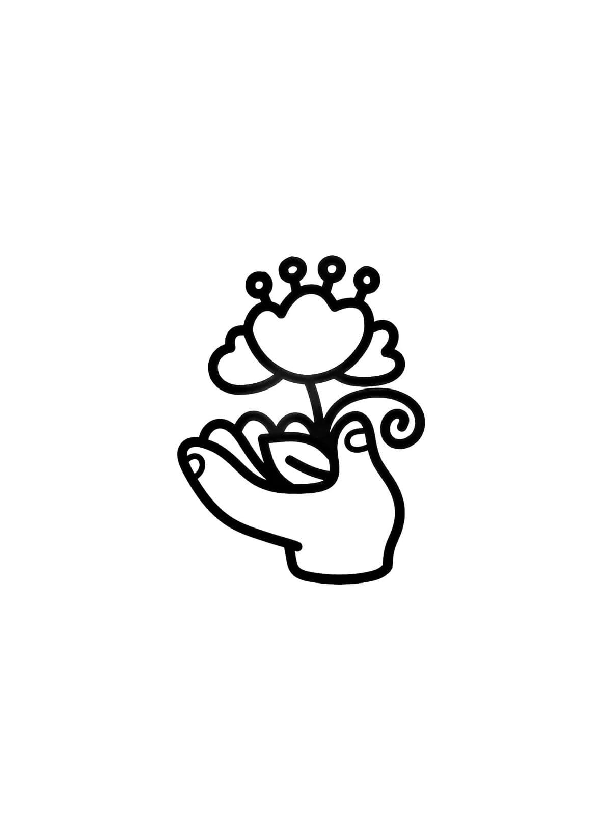 palm shaped potted plant coloring pictures