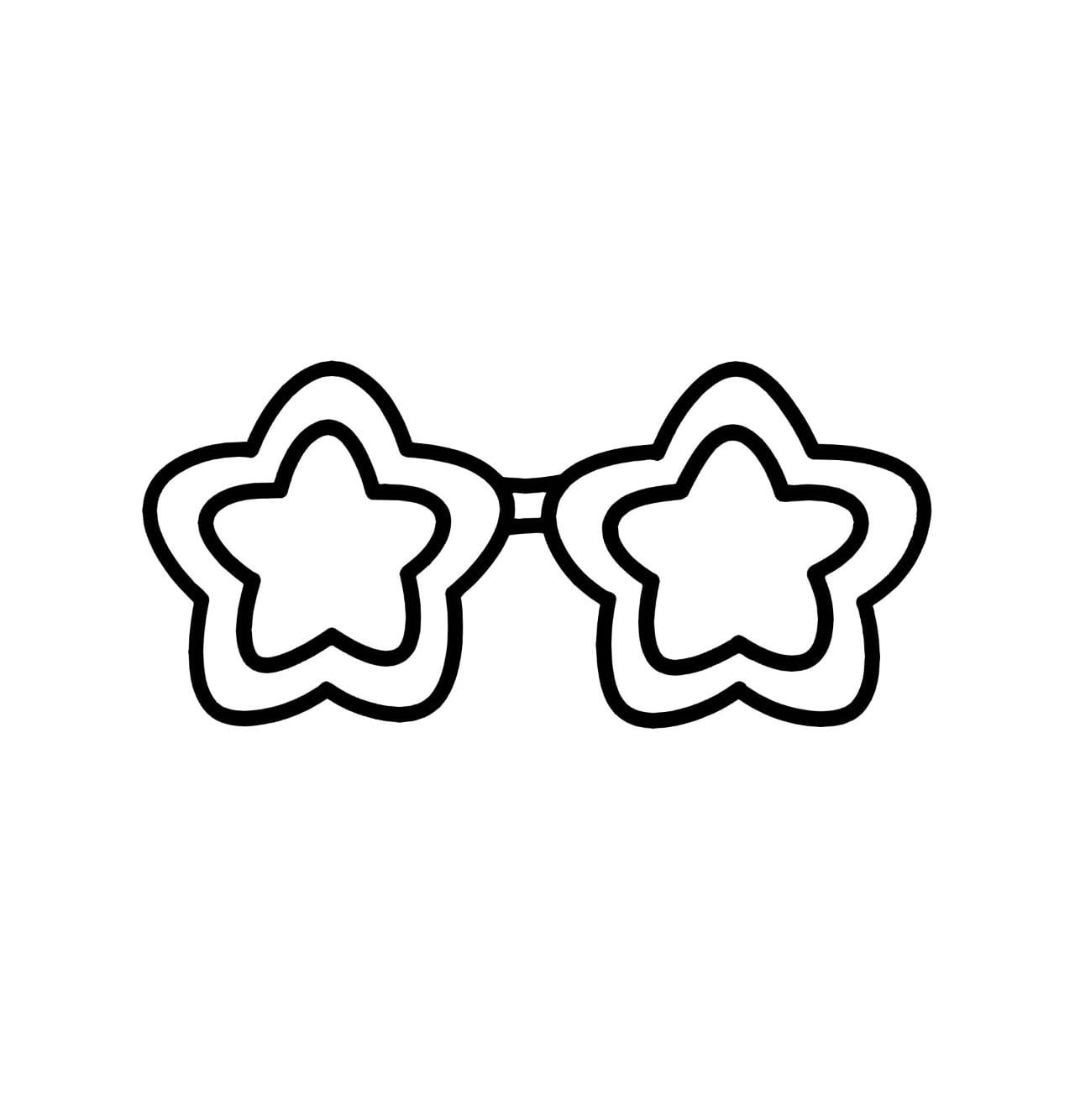 pentagram shape glasses coloring pictures