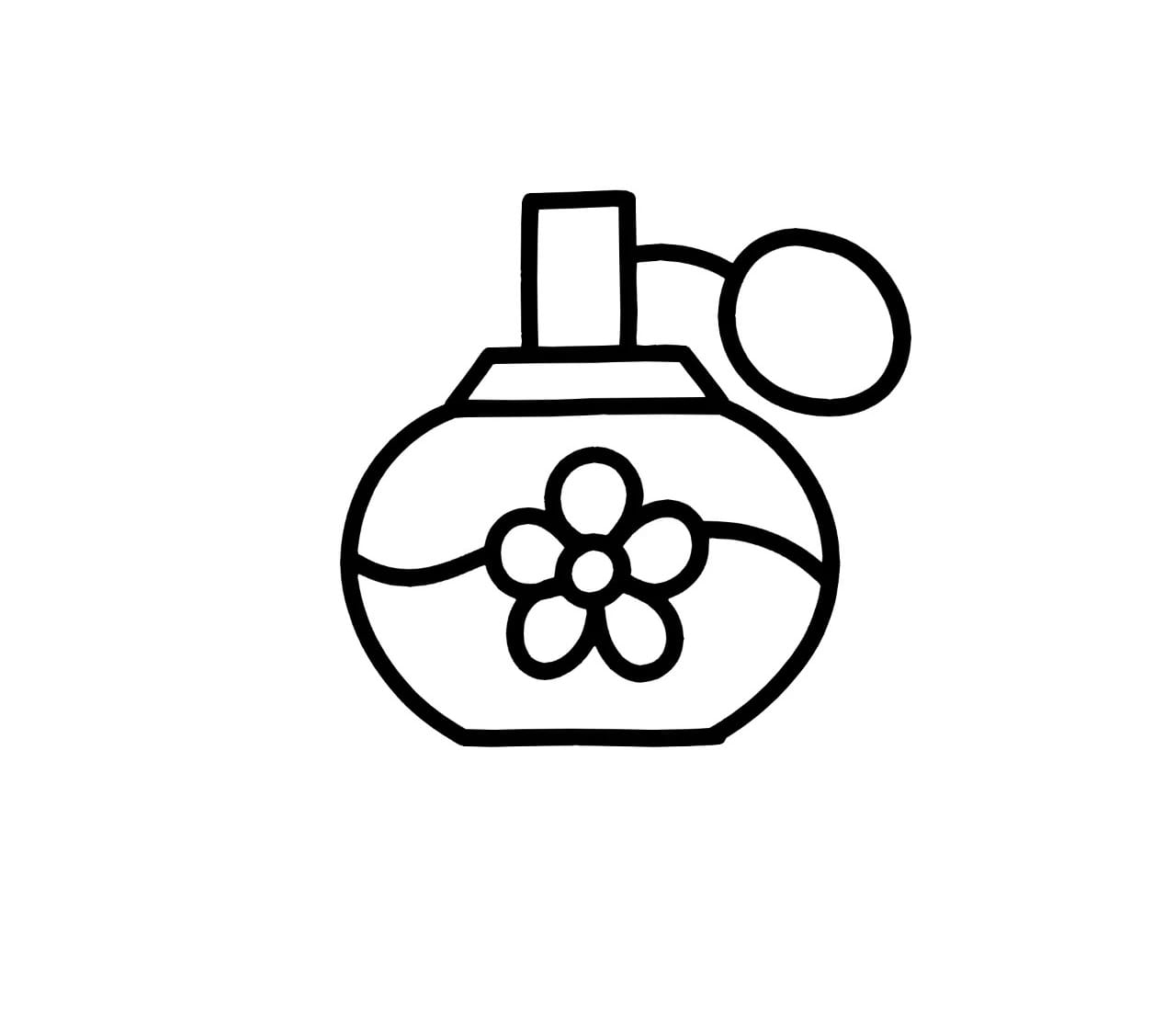perfume bottles with floral motifs