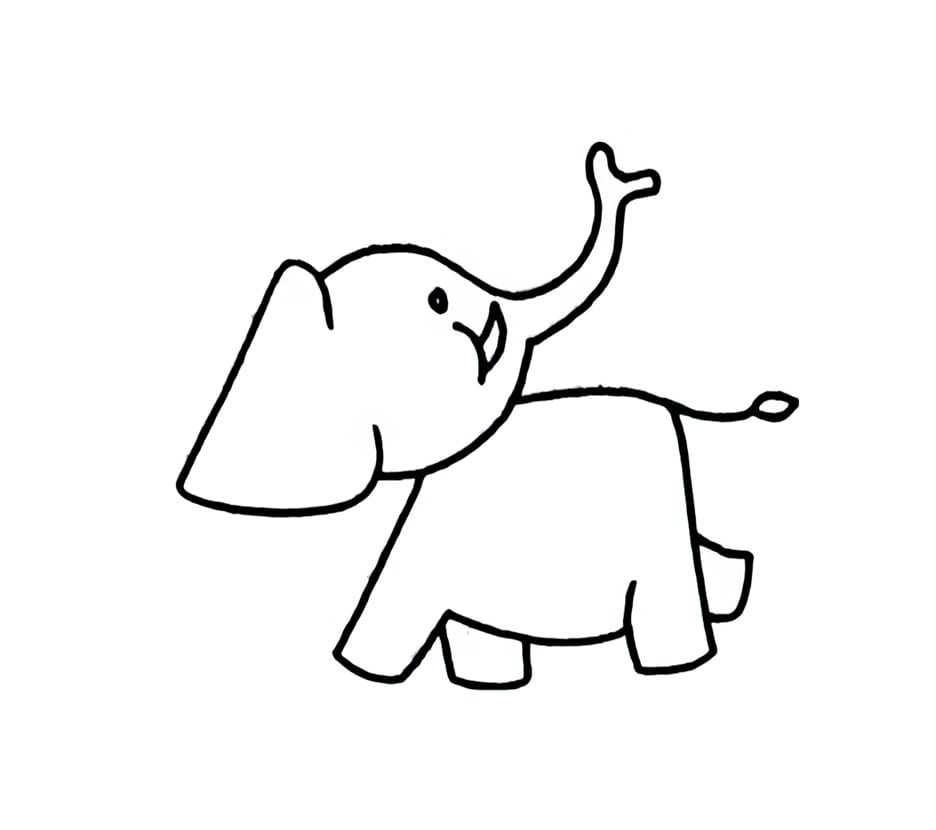 playing elephant coloring pictures