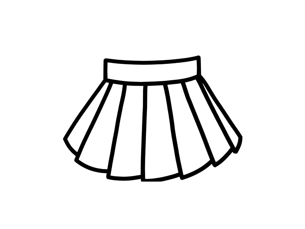 pleated skirt coloring pictures