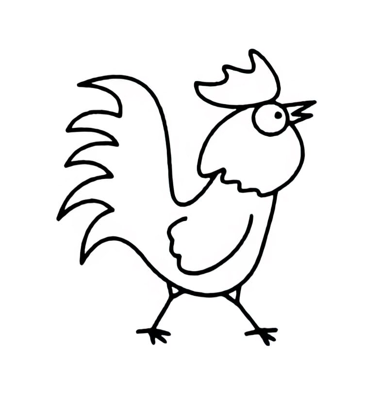 roosters on the prowl coloring pictures