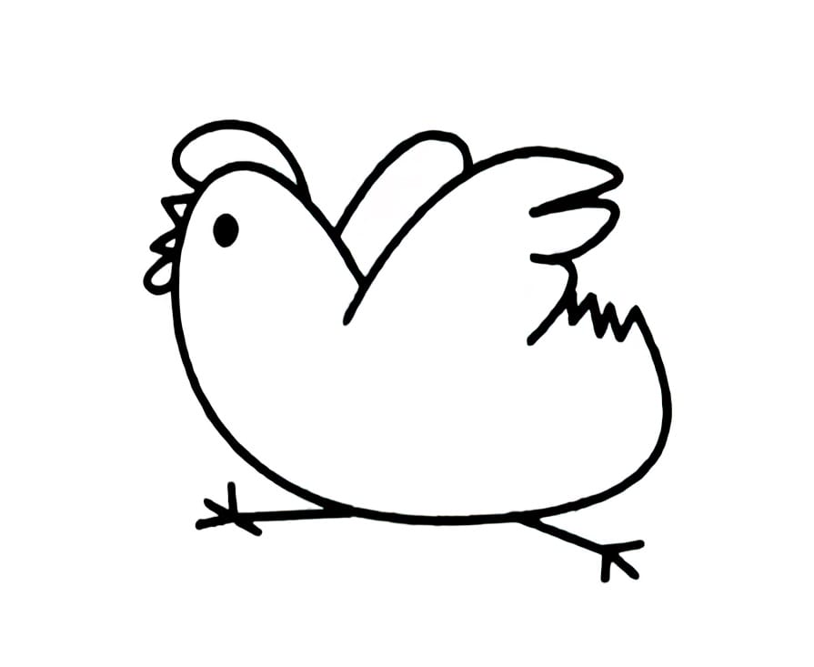 running hens coloring pictures