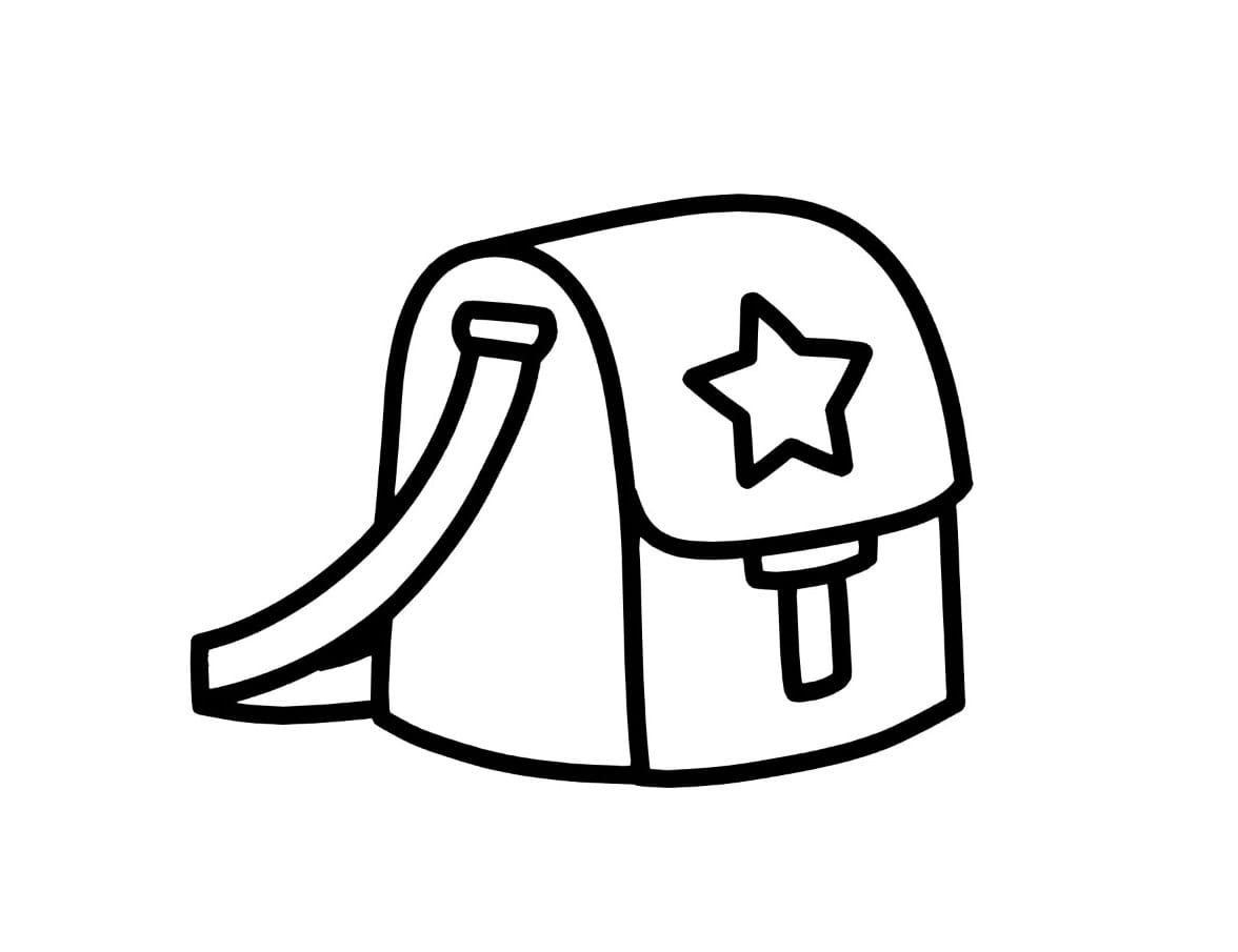 school bag with pentagram coloring pictures