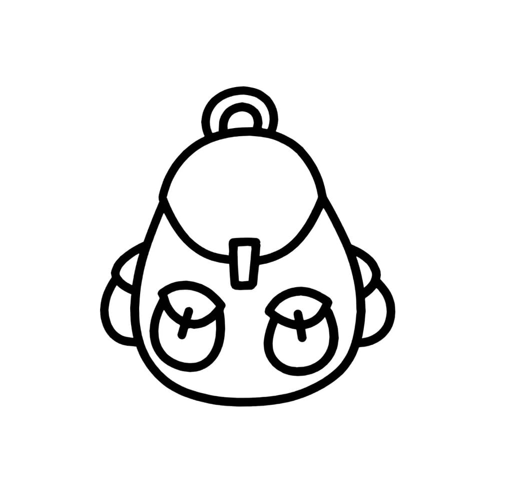 school bag with two small pockets coloring pictures