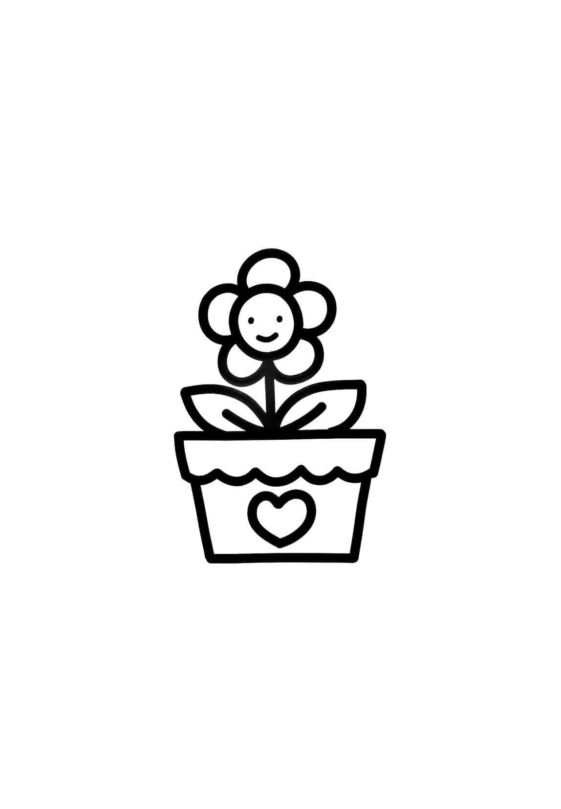 potted plant with flowers