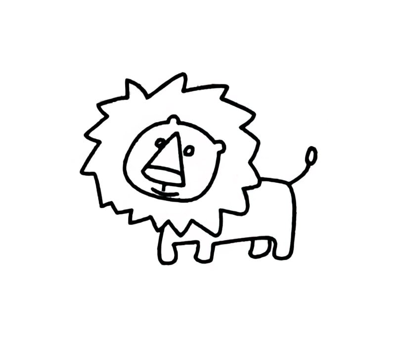 smiling lion coloring pictures