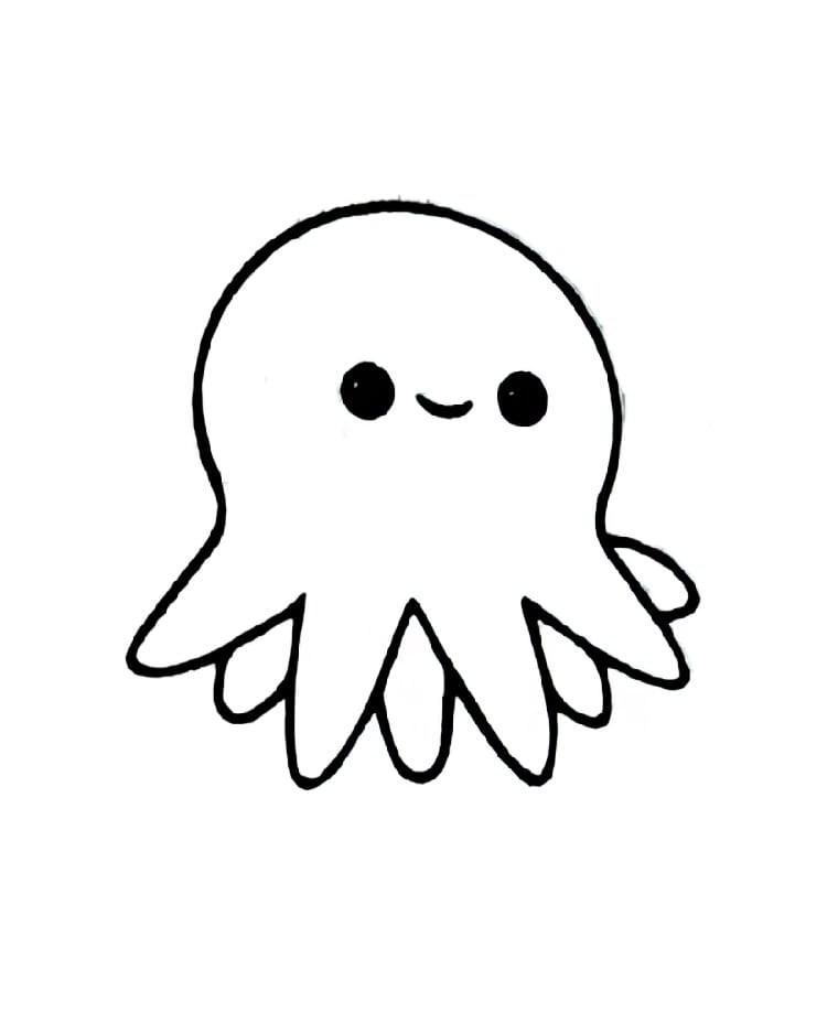 smiling octopus coloring pictures