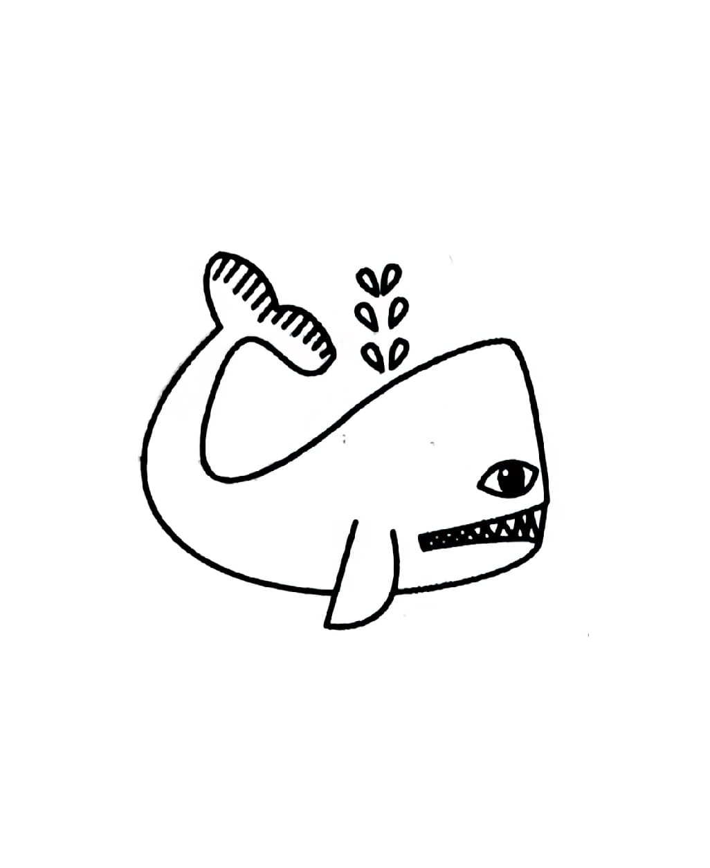 squirting whale coloring pictures