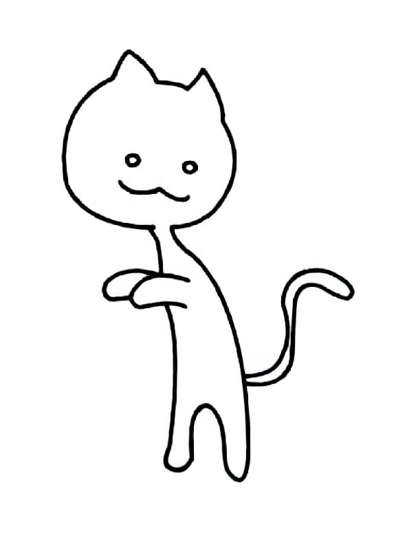 standing cat coloring pictures
