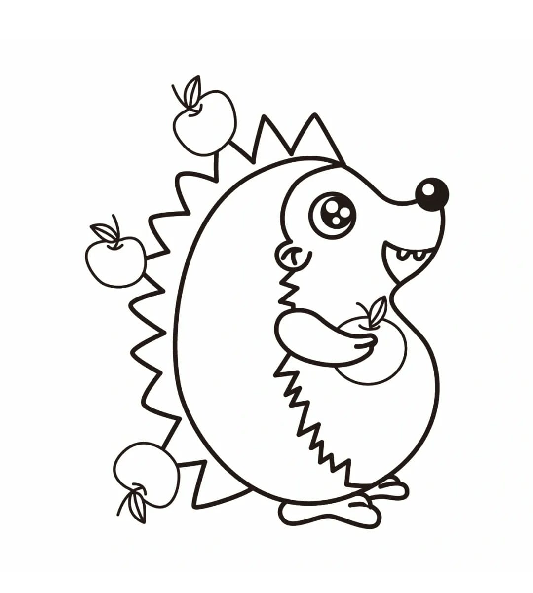 standing hedgehog coloring pictures