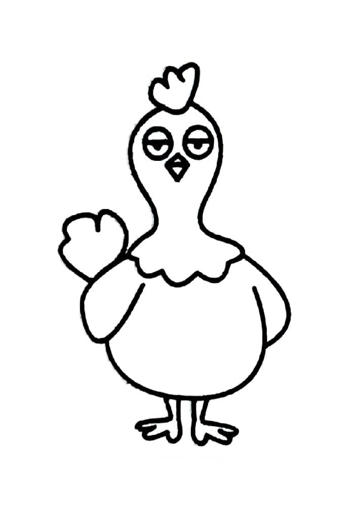 strong rooster coloring pictures