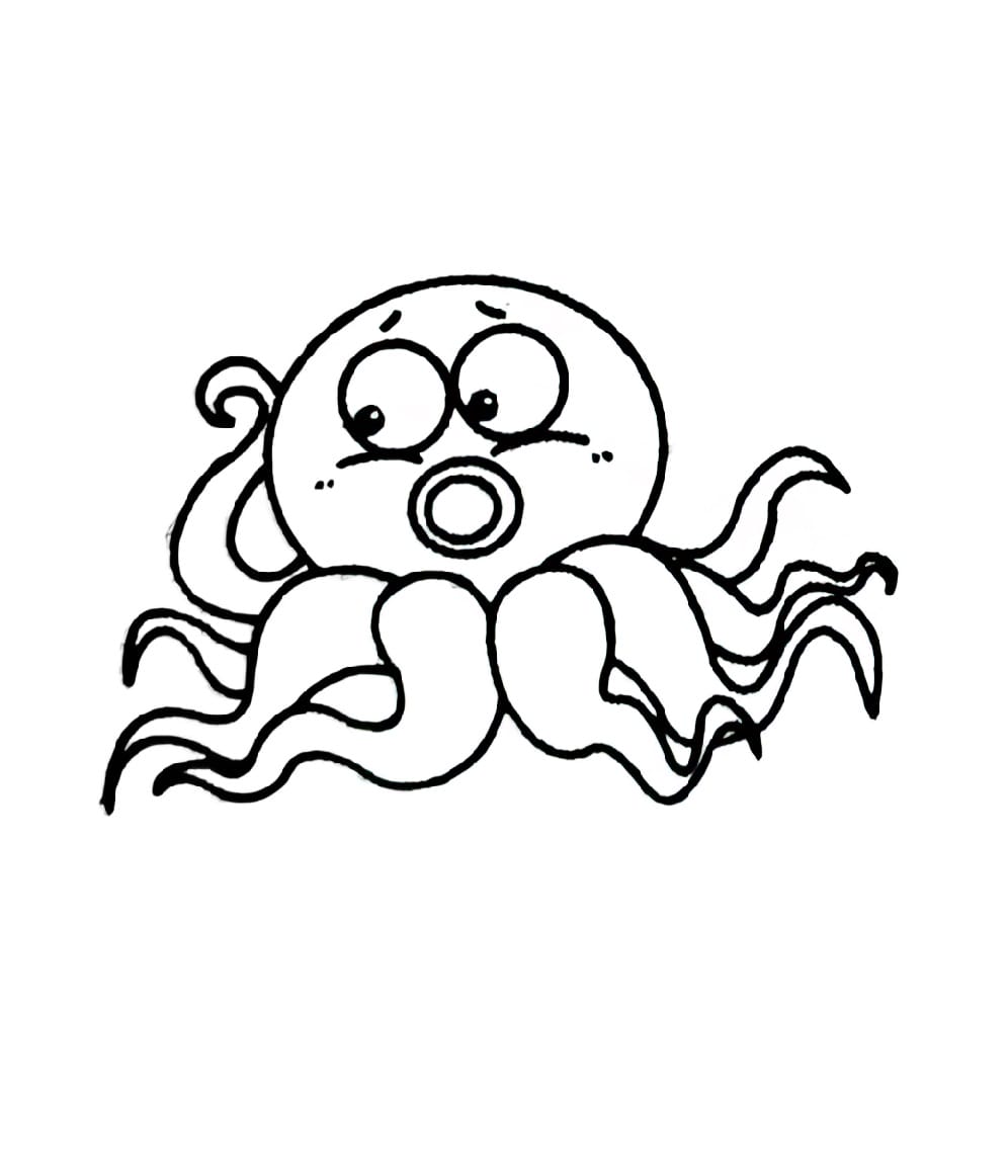 terrified octopus coloring pictures