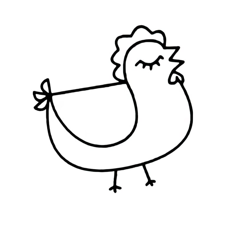 the hen who sleeps standing up coloring pictures