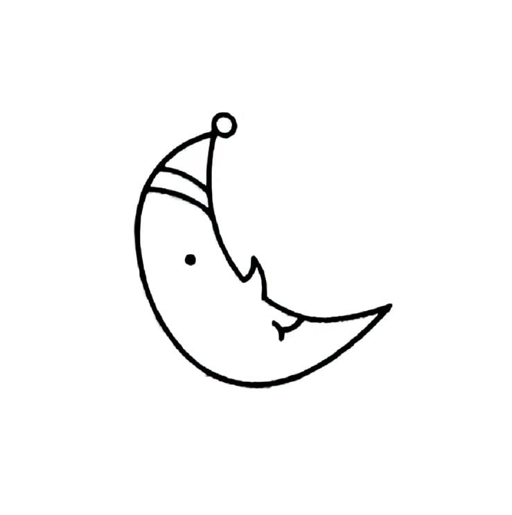 the moon in the hat coloring pictures